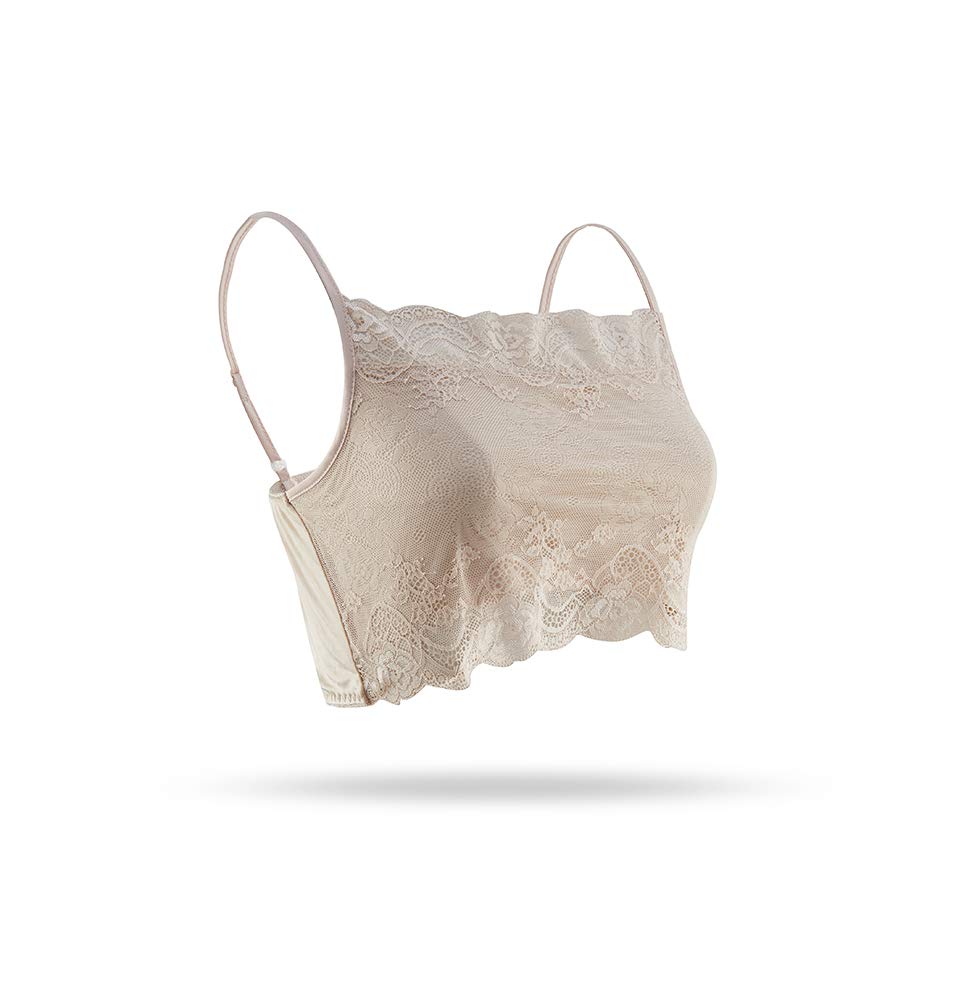 Silk River Women's Silk Crop Top - Lace Tank Top Fashion Mini Camisole for Women & Girls | Summer Casual Wear, Beach Outfit, Layering Staple