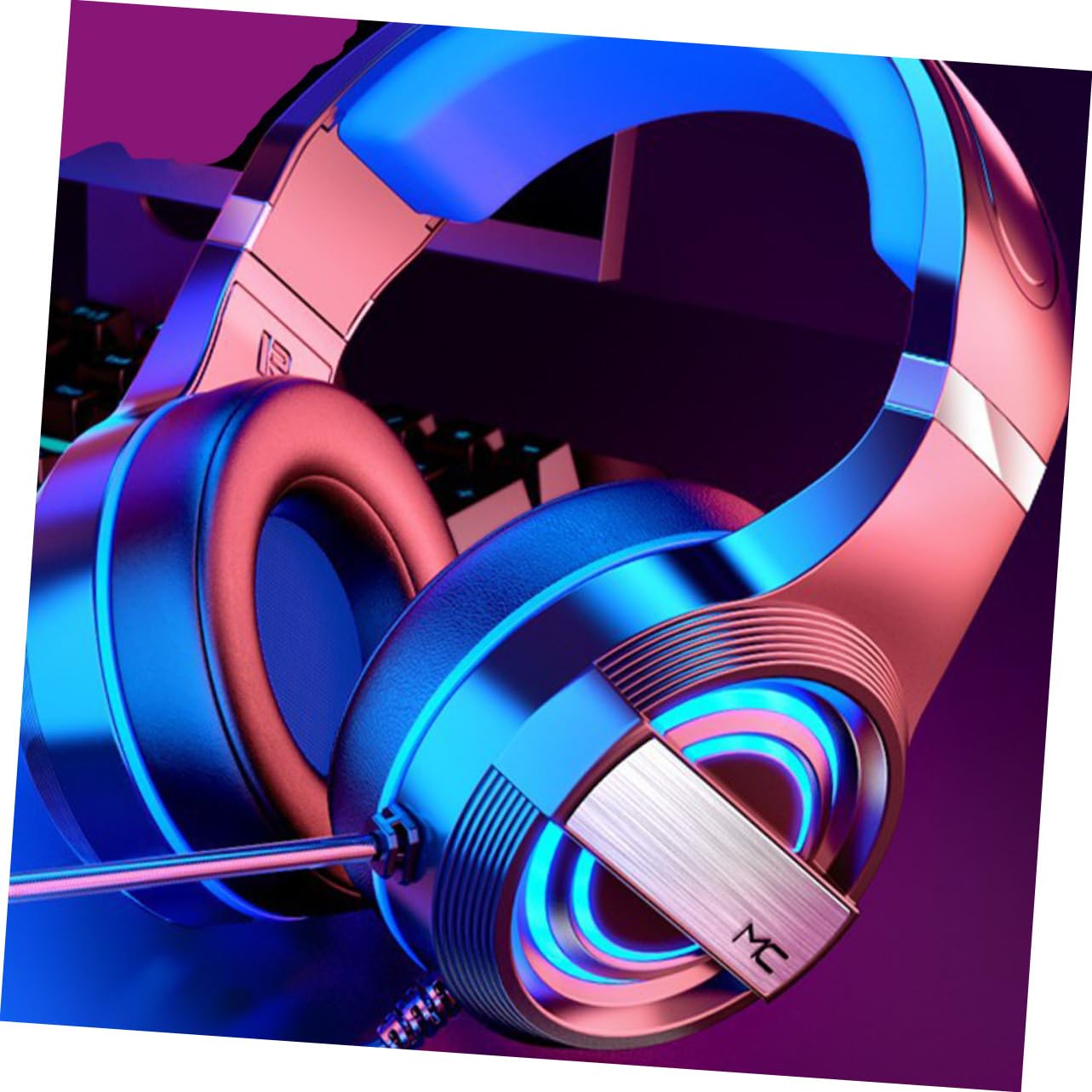 Hoement Premium Noise Cancelling Gaming Headset with Comfortable Earmuffs - Ergonomic Design for Long Gaming Sessions, PC/PS4/Xbox/Phone Use - Perfect for Streaming, Esports & Online Meetings