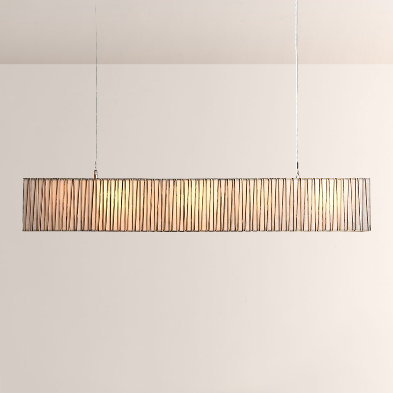 Bonita Rectangular Chandelier - Modern Crystal Ceiling Light Fixture for Dining Room & Living Room | Elegant Home Decor Lighting