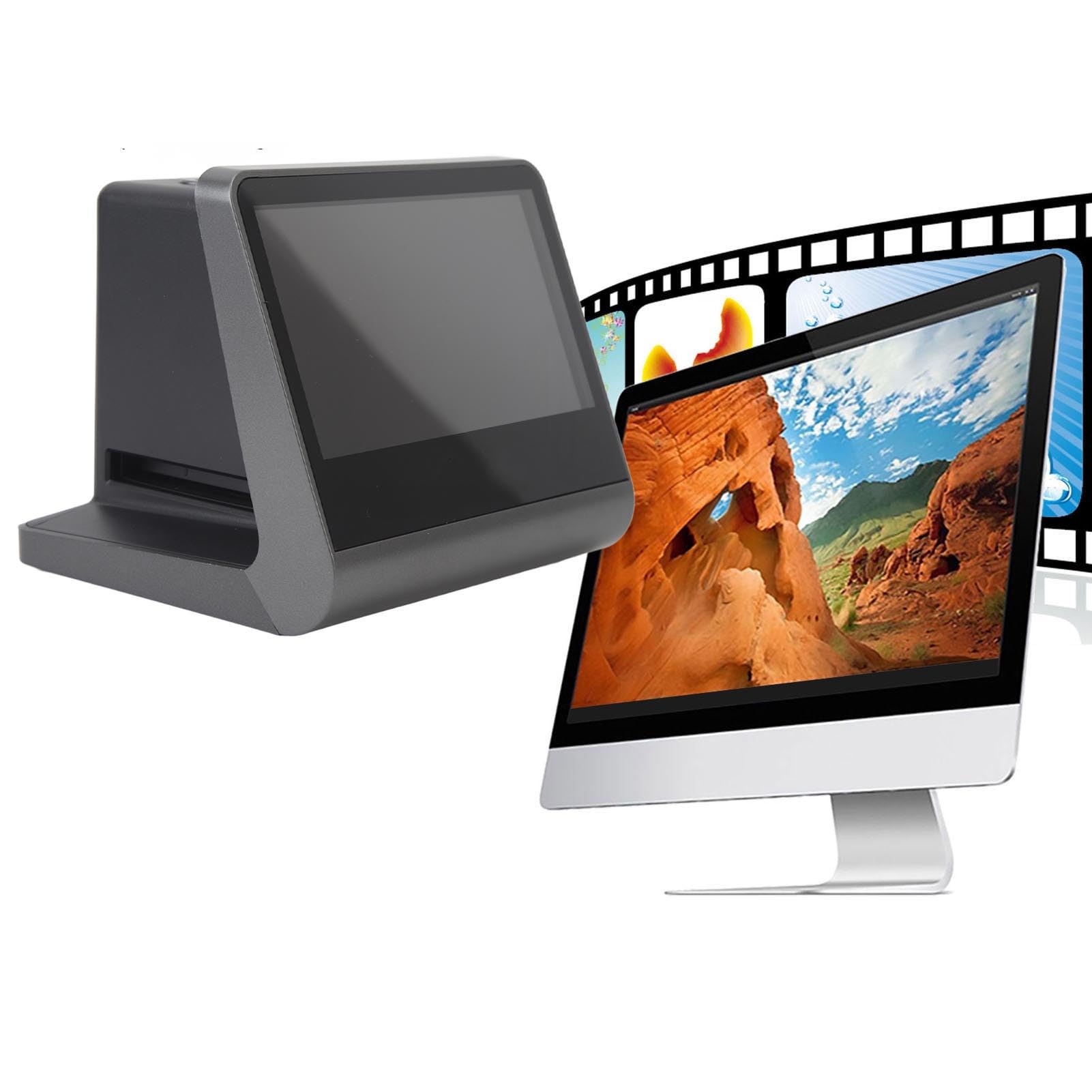 48MP Digital Film & Slide Scanner - Convert 135/126/110/Super8 Films, Negatives & Slides to JPEG Photos with 5