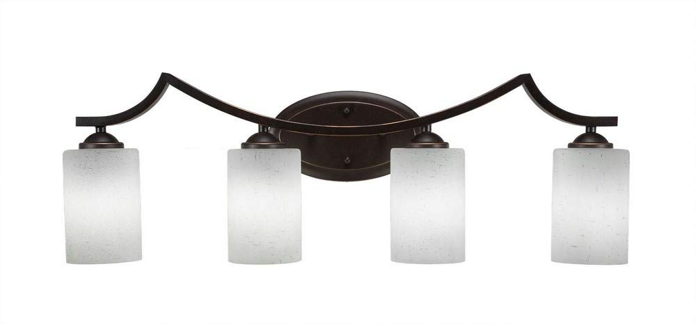 Toltec Lighting 554-DG-300 Zilo 4-Light Bathroom Vanity Light Fixture with 4 Inch Bubble Glass Shades - Perfect for Bathroom, Powder Room, and Dressing Room Lighting