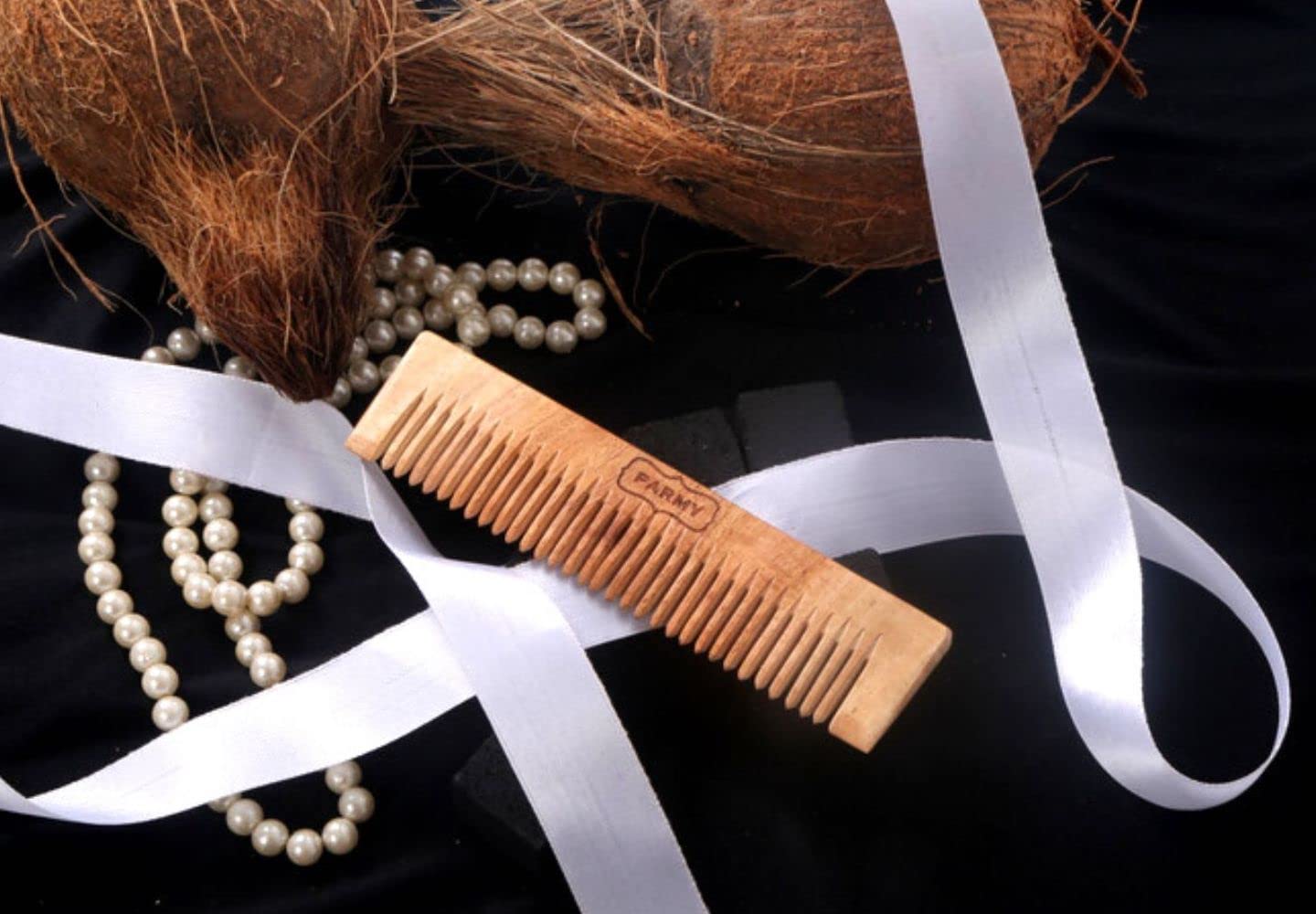 **Organic Neem Wood Comb & Bamboo Toothbrush Set - Handmade Wooden Hairbrush for Dandruff Control & Hair Straightening - Natural Comb & Toothbrush for Men & Women (4 Toothbrushes + 1 Small Comb) - Perfect for Travel, Home & Eco-Friendly Gifts**