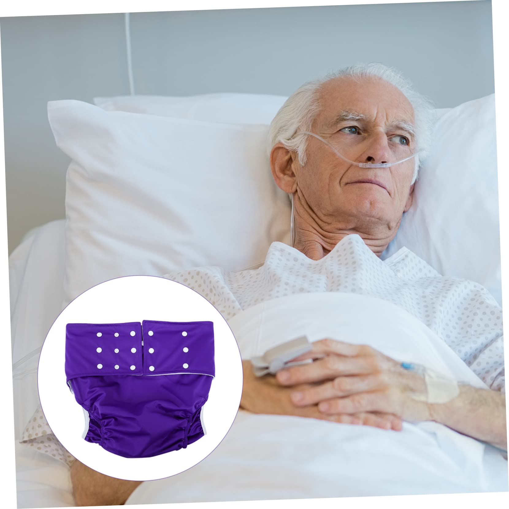 Mobestech 8 Pack Washable Adult Cloth Diapers for Men - Comfortable Reusable Underwear for Incontinence & Elderly Care - Perfect for Nighttime Use, Travel & Home Care