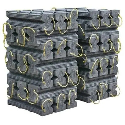 AME Premium Cribbing Block Kit - Heavy Duty Vehicle Stabilization Blocks for Towing, RV & Off-Road Use - Essential Emergency Roadside Safety Equipment for Trucks & Trailers