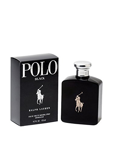Ralph Lauren Polo Black Eau de Toilette Spray for Men - 4.2 oz / 125 ml - Fresh & Masculine Cologne - Perfect for Date Night, Office & Special Occasions