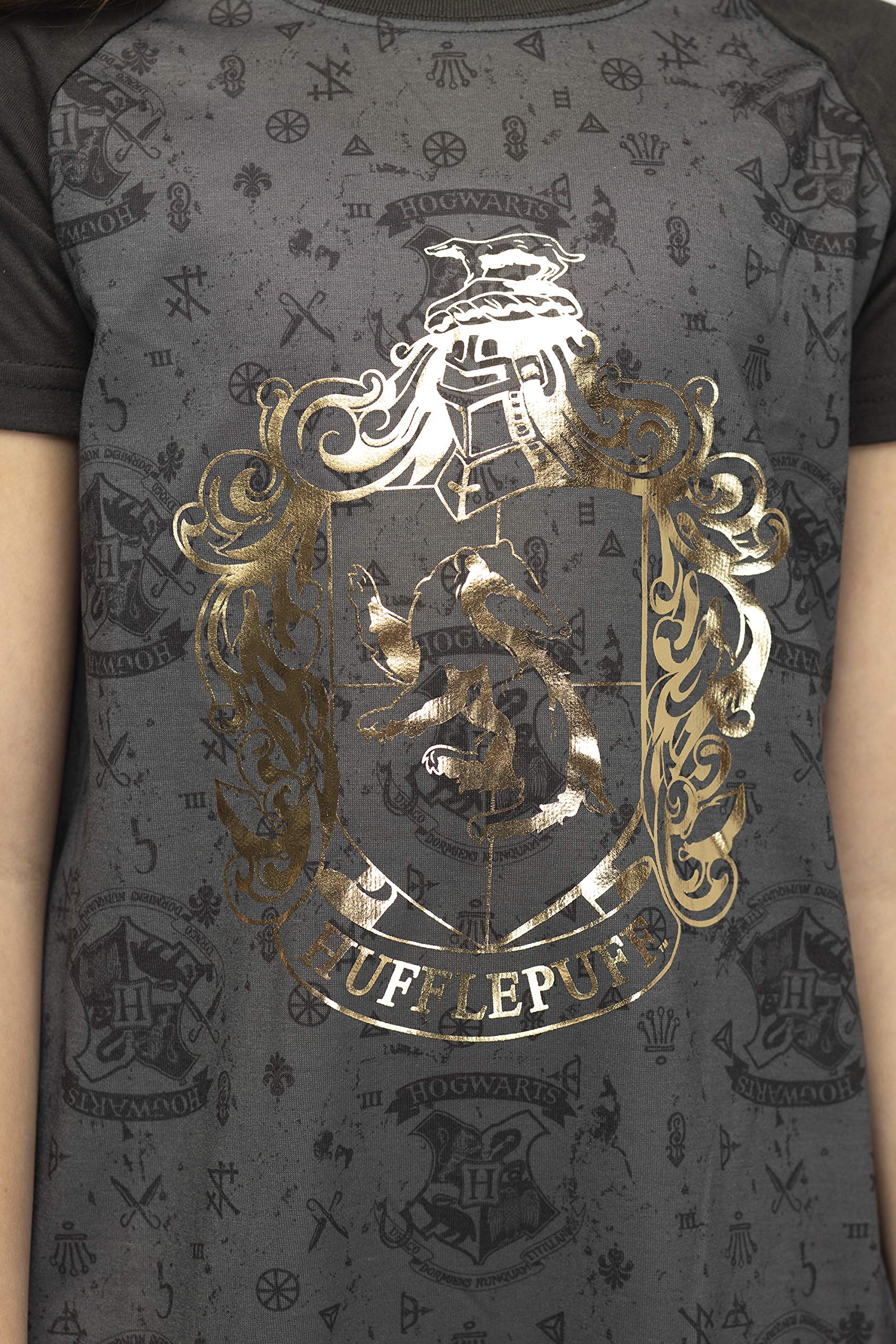 Harry Potter Women's Pajama Set - Hogwarts Houses Foil Print Nightgown & Sleepwear for Teens & Adults | Perfect for Halloween, Cosplay, Sleepovers & Gift Giving