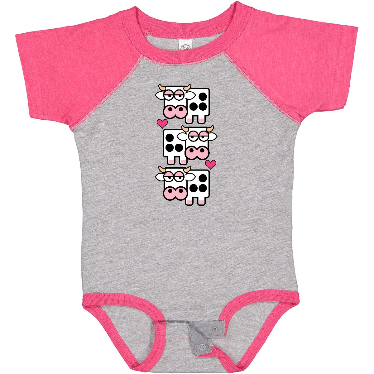 Inktastic Cow Baby Onesie - Adorable Farm Animal Bodysuit for Newborns & Infants - Perfect for Farm-Themed Photoshoots, Playdates & Nursery Outfits