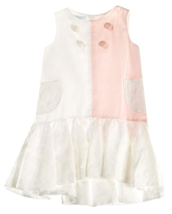 FUN & FUN Girls Striped Dress - Peach & Cream | Cute Summer Outfit for Kids, Playdates & Family Photos