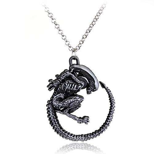 SephSmith Alien vs Predator Movie Jewelry - Punk Gothic Horror Pendant Necklace for Fans, Cosplay & Christmas Gifts | Perfect for Halloween Costumes, Sci-Fi Conventions & Collector Displays