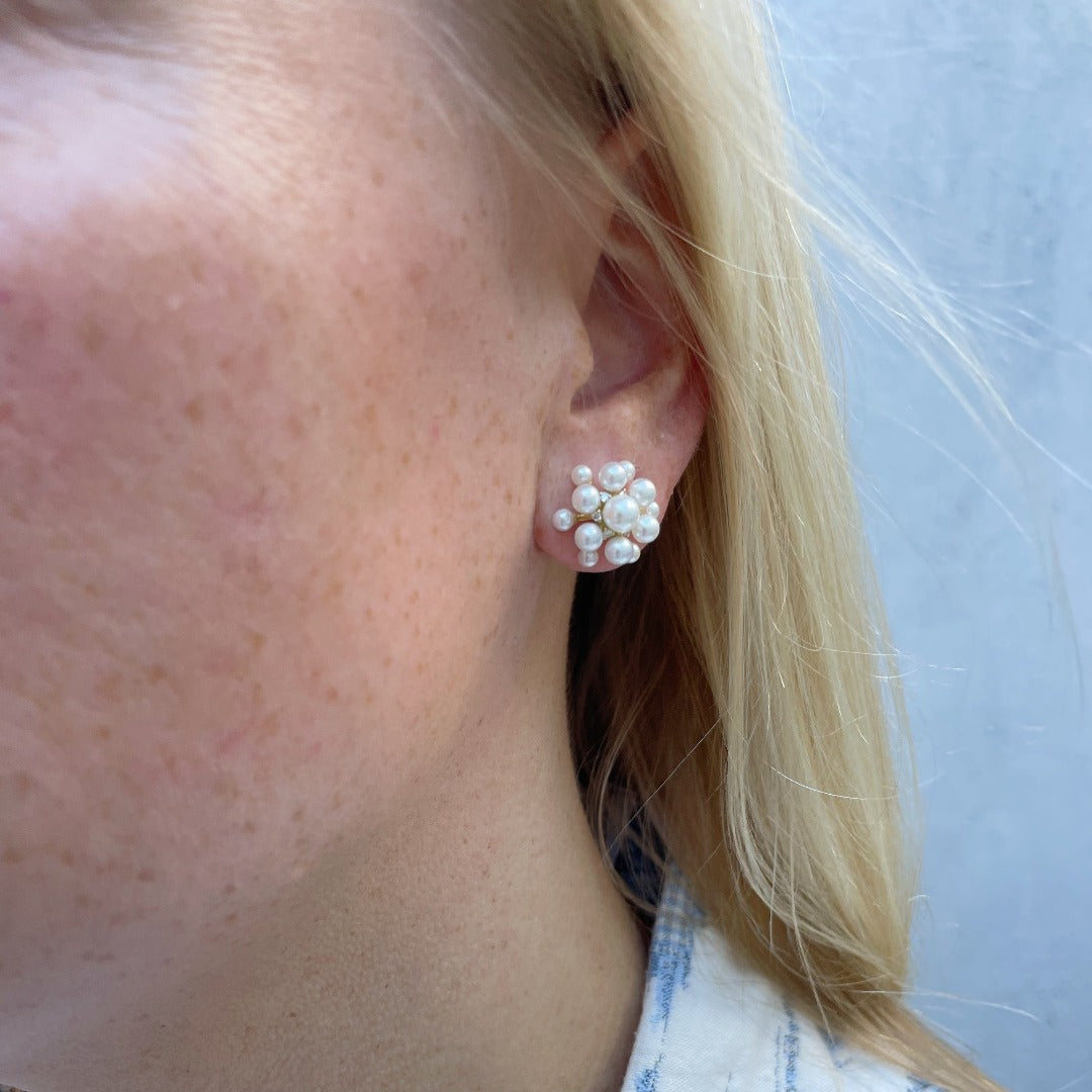Paul Morelli Pearl & Diamond Orbit Earrings – Elegant 18K Gold Hoop Earrings for Women, Perfect for Weddings, Parties & Special Occasions