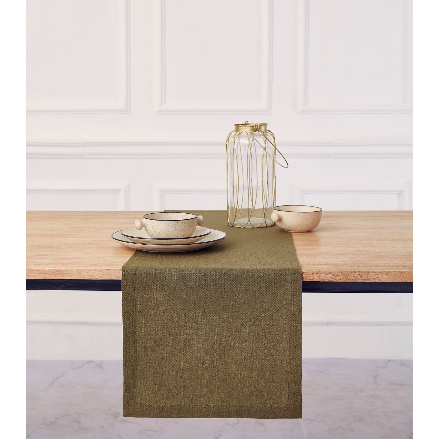 Elegant Diana Medium Weight Table Runner - Perfect for Dining Tables, Weddings, and Holiday Decor - 60-Inch Linen Table Runner for Stylish Home Decor