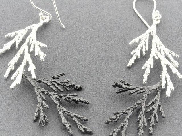 Stylish Lawson Cypress Earrings in Silver & Oxidized Finish - Perfect for Casual Wear, Parties, and Gift Giving