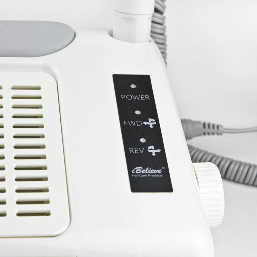 Professional Electric Nail Drill Machine 3-in-1 Kit - 65W 35000RPM Rechargeable Manicure & Pedicure Tool with Nail File Polisher, Vacuum Cleaner & LED Foot Pedal - Perfect for Salon, Home Nail Care & DIY Gel Polish Application