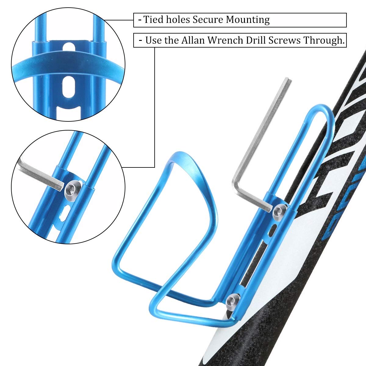 Lightweight Aluminum Alloy Bike Water Bottle Holder - 2 Pack for Mountain & Road Bicycles | Durable Cycling Accessories for Outdoor Sports & Commuting