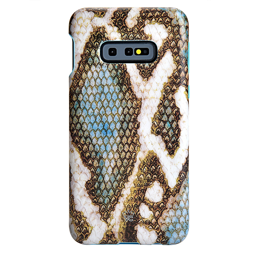 Blue Snakeskin Samsung Galaxy Phone Case - Durable Protective Cover for Galaxy S21/S20/S10 - Stylish & Slim Design for Everyday Use