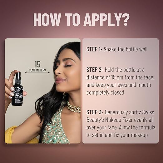 Bajaj Beauty Shop Long Lasting Makeup Setting Spray - Misty Finish, Lightweight & Quick Dry with Aloe Vera & Vitamin E (70ml) | Professional Face Makeup Fixer for All-Day Wear | Perfect for Weddings, Parties & Daily Use