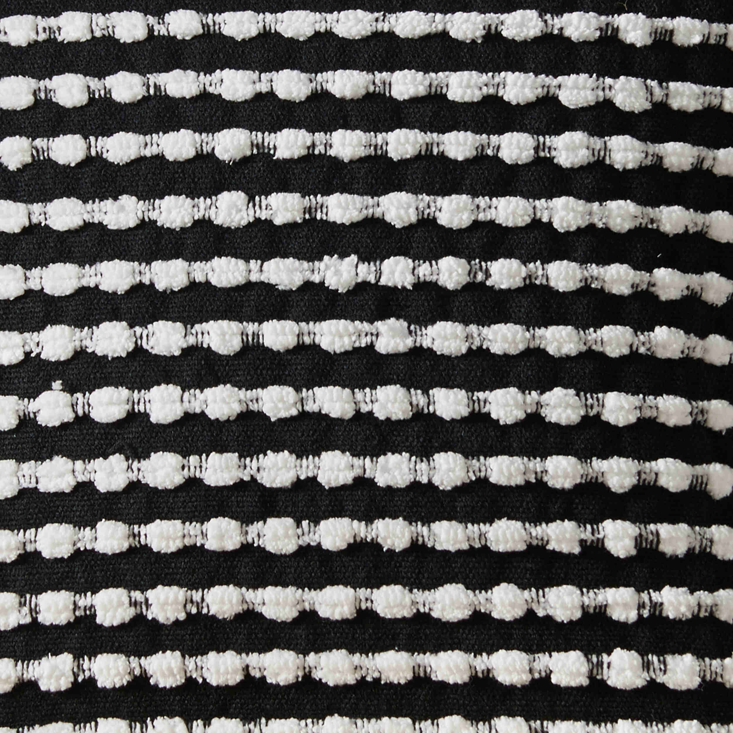 Catherine Lansfield Stab Stitch Cushion - Black Decorative Throw Pillow for Sofa, Bed & Home Decor