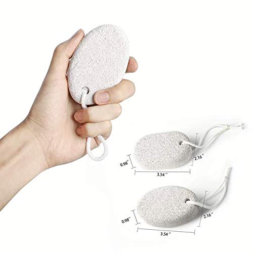 2 Pack Catwings Oval Pumice Stone - Foot Scrubber & Callus Remover for Dry Dead Skin - Pedicure Tool for Soft Smooth Feet at Home or Salon