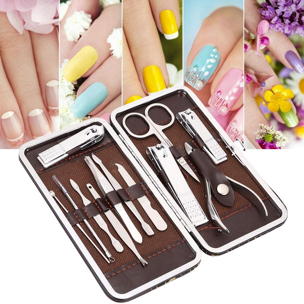 Premium Stainless Steel Manicure Tool Set - Dead Skin Fork, 3 Types of Nail Clippers, Durable & Eco-Friendly Nail Care Kit for Home & Salon Use