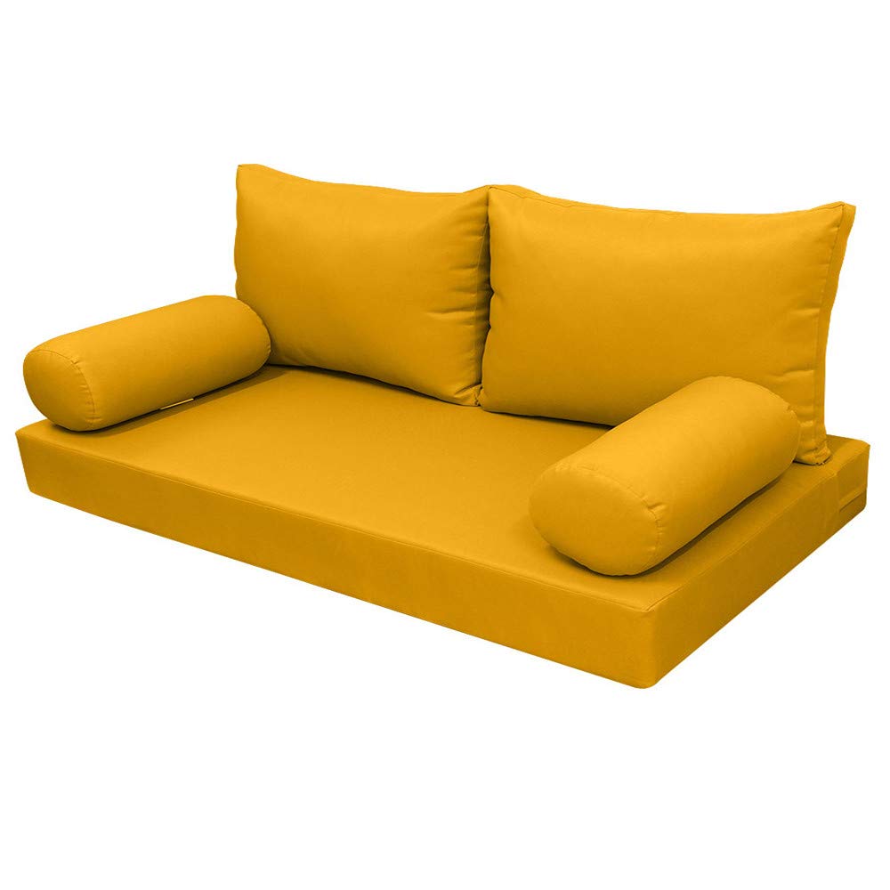 Prolinemax Style2 Twin Size 5-Piece Outdoor Daybed Set with Knife Edge Mattress Cushion & Bolster Pillows - Perfect for Patio, Poolside, and Garden Lounging