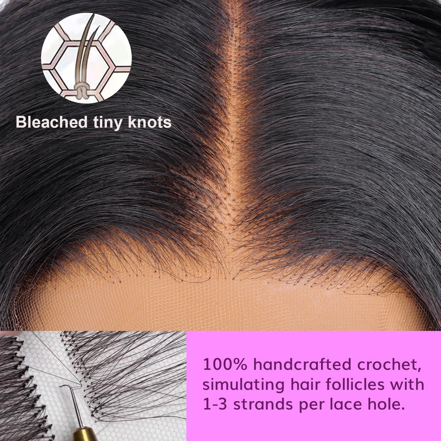 12 Inch Brazilian Body Wave Lace Closure - 2x6 Free Part Unprocessed Virgin Human Hair - Natural Black Color for Sew-In Weave & Protective Hairstyles