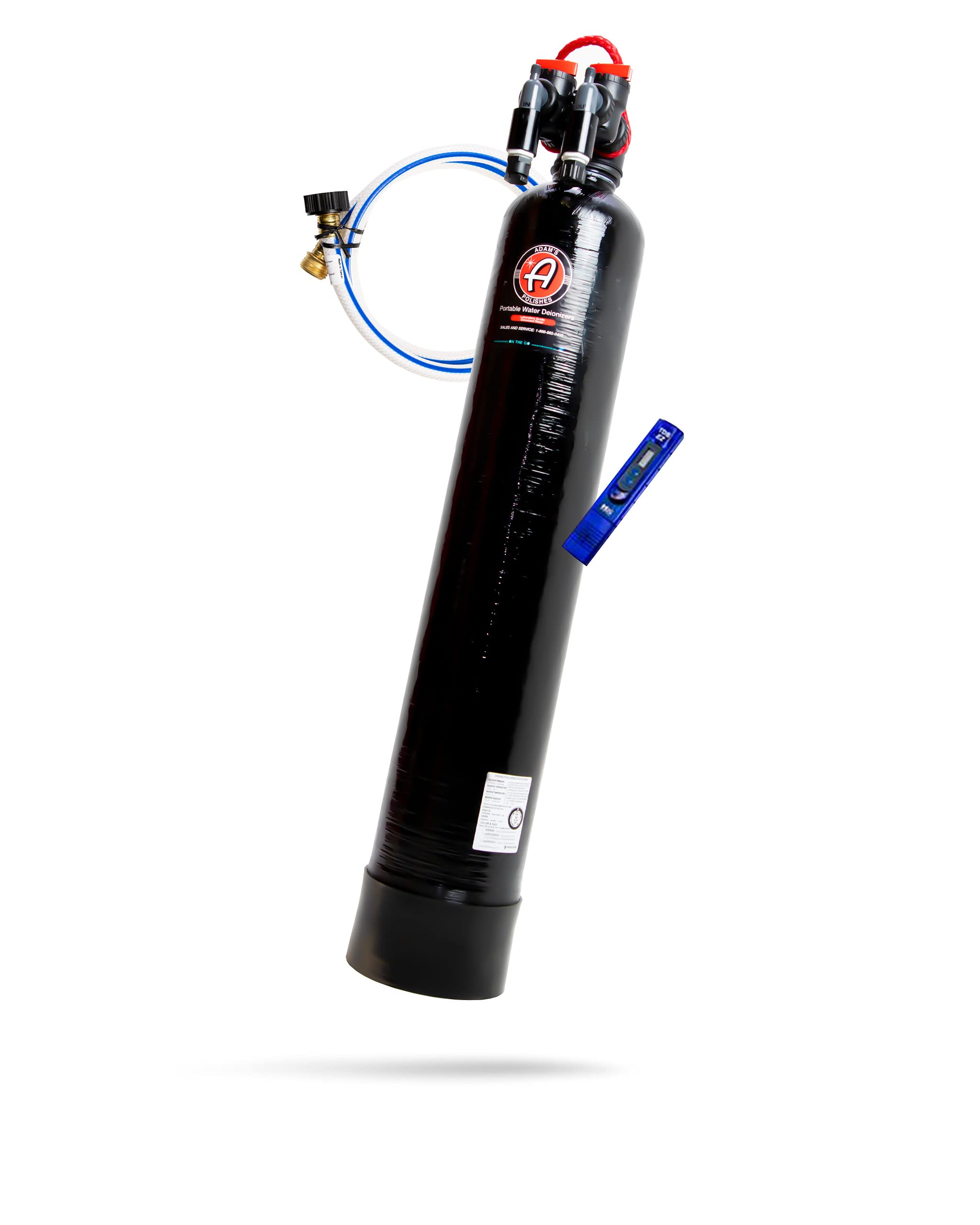 Adam's Polishes Portable Spotless Water Deionizer System - Eliminates Water Spots for Car Detailing, RV & Boat Washing - Easy Connect Garden Hose Attachment for Touchless Rinse (Pro Deionizer) - Perfect for Auto Detailing, RV Cleaning & Outdoor Water Spot Removal