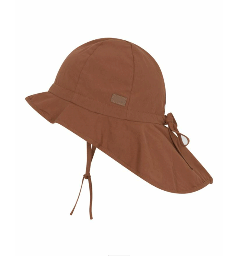 Melton Brown Leather Wide Brim Sun Hat for Women – Stylish UV Protection for Beach, Outdoor & Summer Fashion