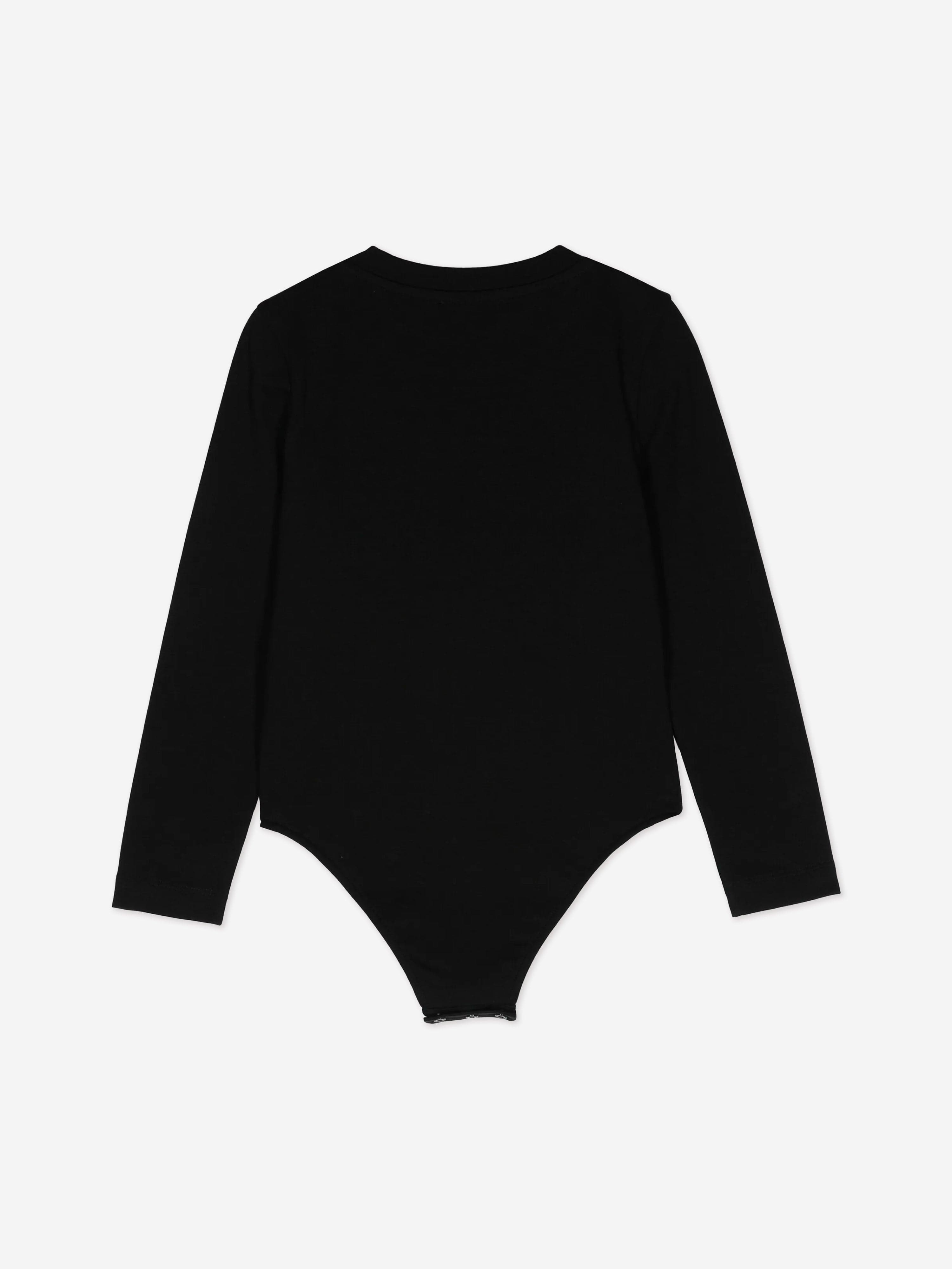 Balmain Girls Logo Bodysuit - Black Cotton Baby Onesie for Newborns & Toddlers | Perfect for Family Photos, Special Occasions & Everyday Wear