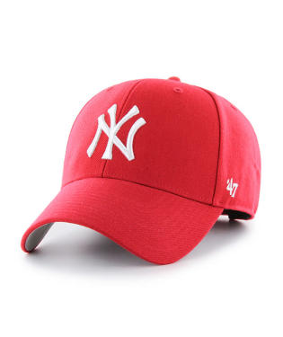 47 Brand New York Yankees MVP Adjustable Baseball Cap - Red, White & Blue Snapback Hat for Men & Women | Perfect for Baseball Games, Sports Events & Casual Streetwear Fashion