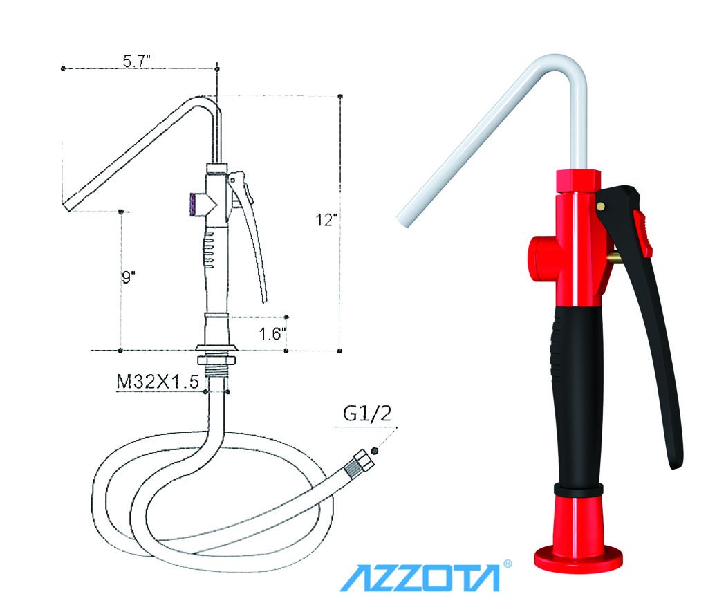 KC6R Bottle Washer and Cleaner - 5ft Long Red Cleaning Brush for Wine Bottles, Water Bottles & Baby Bottles - Perfect for Home, Kitchen & Commercial Use