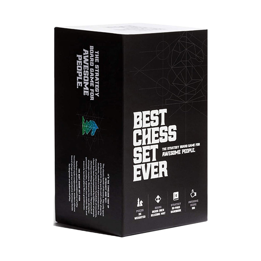 Best Knight Games Ultimate Chess Set with Strategy Guide - Premium Wooden Chess Board for Adults & Kids - Perfect for Home, Office, and Tournament Play