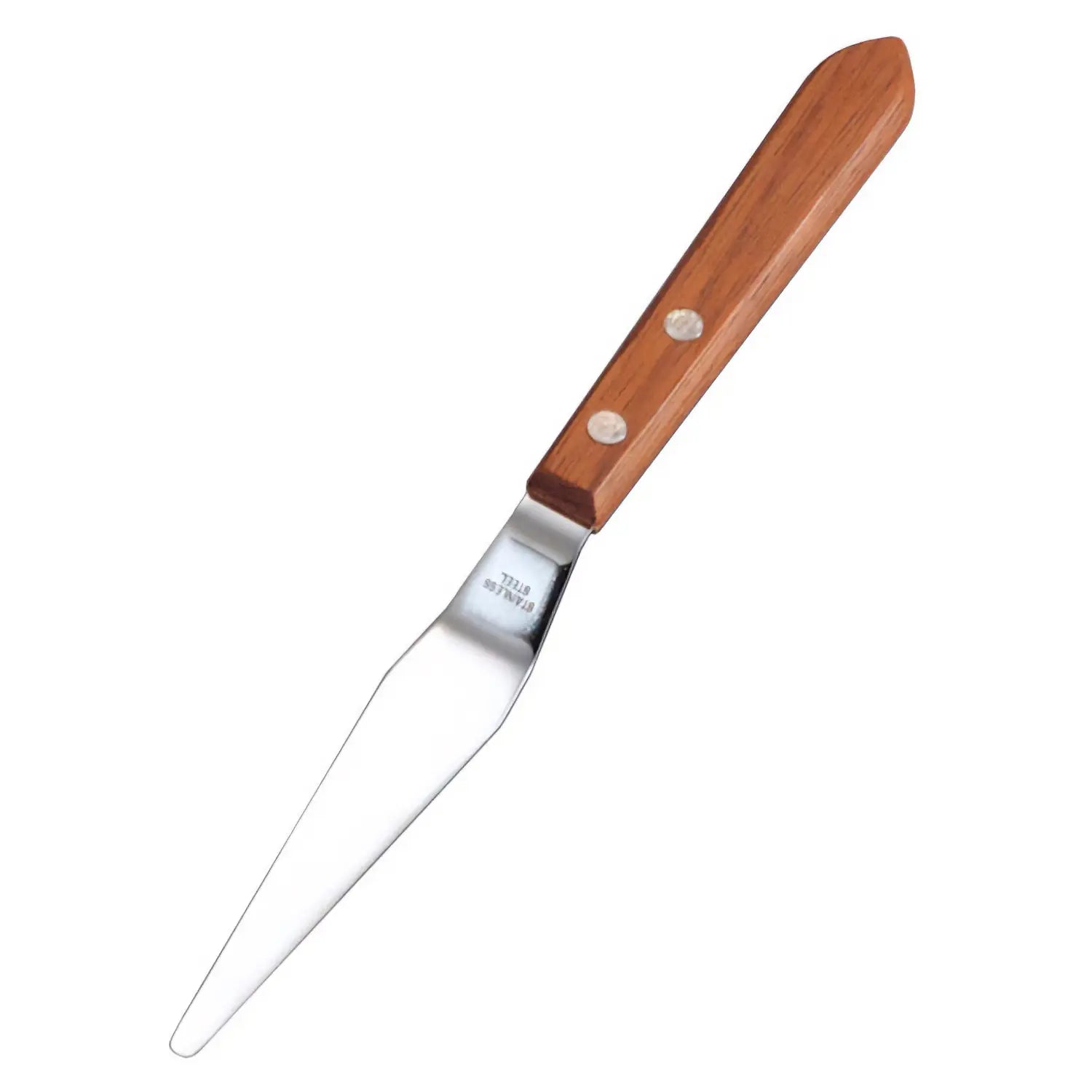 Premium Stainless Steel Offset Tapered Icing Spatula with Ergonomic Wooden Handle - Perfect for Cake Decorating, Baking, and Pastry Making - Ideal for Home Bakers & Professional Chefs
