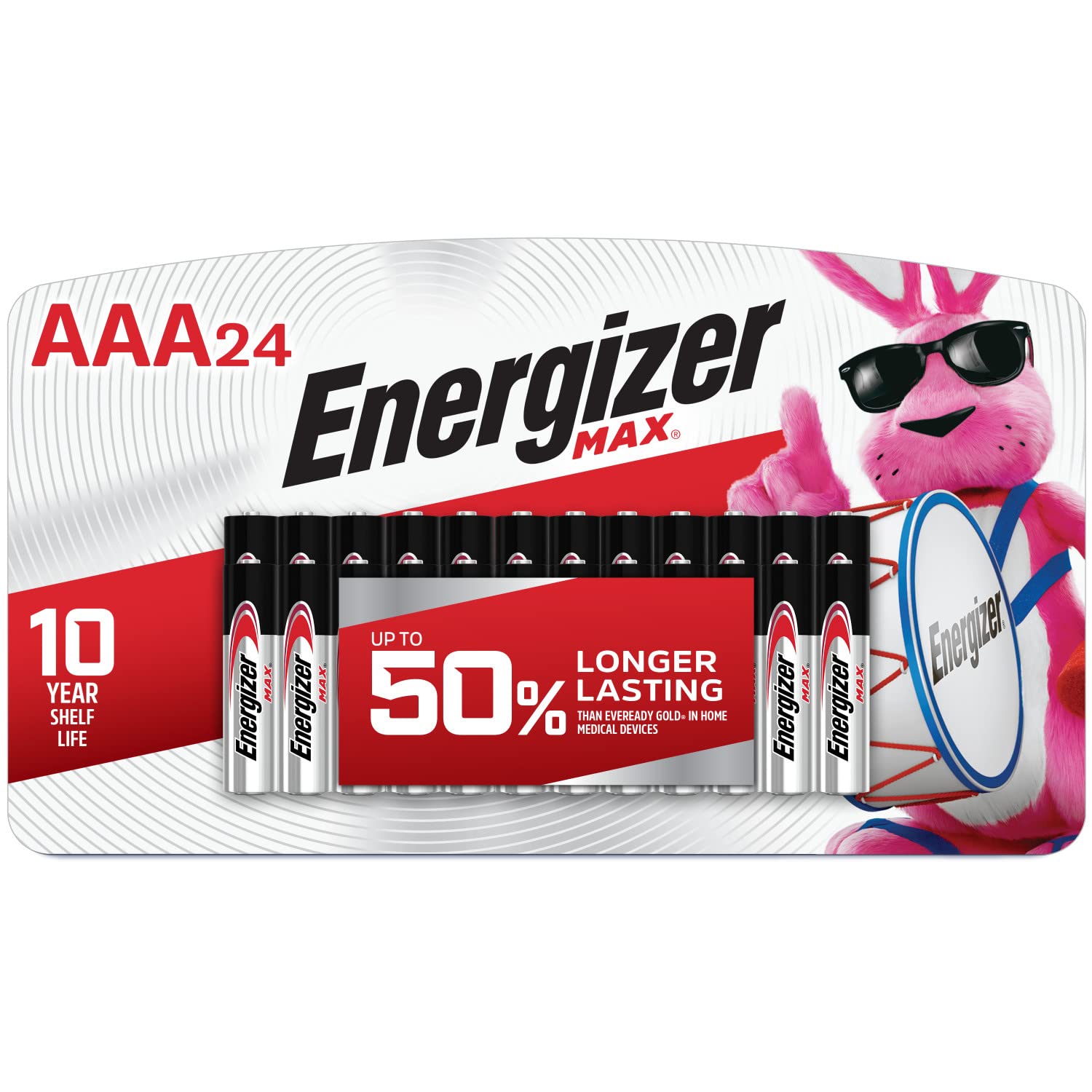 Energizer AAA Alkaline Batteries - 24 Pack | Long-Lasting Power for Toys, Flashlights, Remote Controls & More