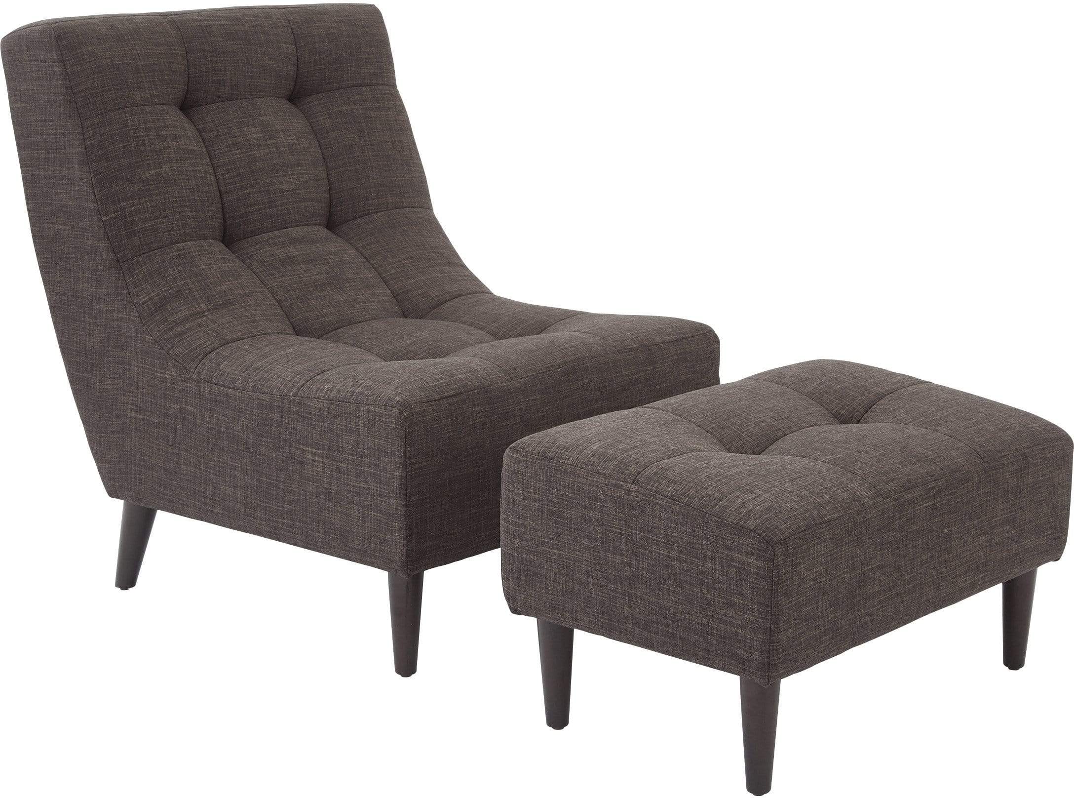 OSP Accents Hudson Chair Milford [HDS51] - Modern Upholstered Dining Chair with Wooden Legs - Perfect for Home, Office, and Restaurant Use