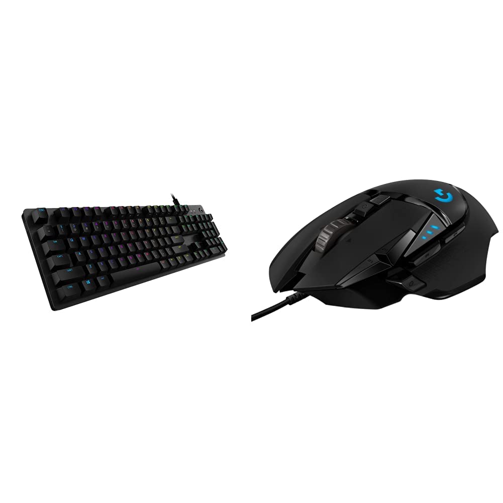 Logitech G512 Carbon Mechanical Gaming Keyboard & G502 HERO Wired Gaming Mouse Combo - RGB Backlit, On-Board Memory, 11 Programmable Buttons for PC/Mac - Perfect for FPS, MOBA & Esports Gaming