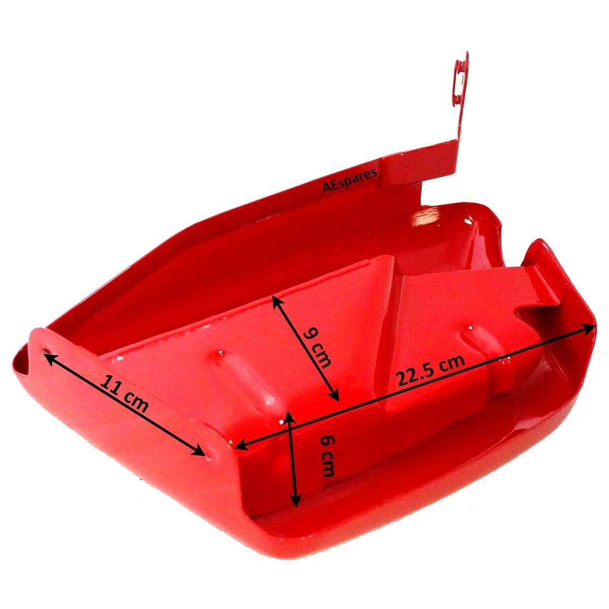 Norton Commando Fastback 750 Compatible Tool Box Oil Tank Side Panel - Red Paint Replacement Part for Motorcycle Restoration & Custom Builds