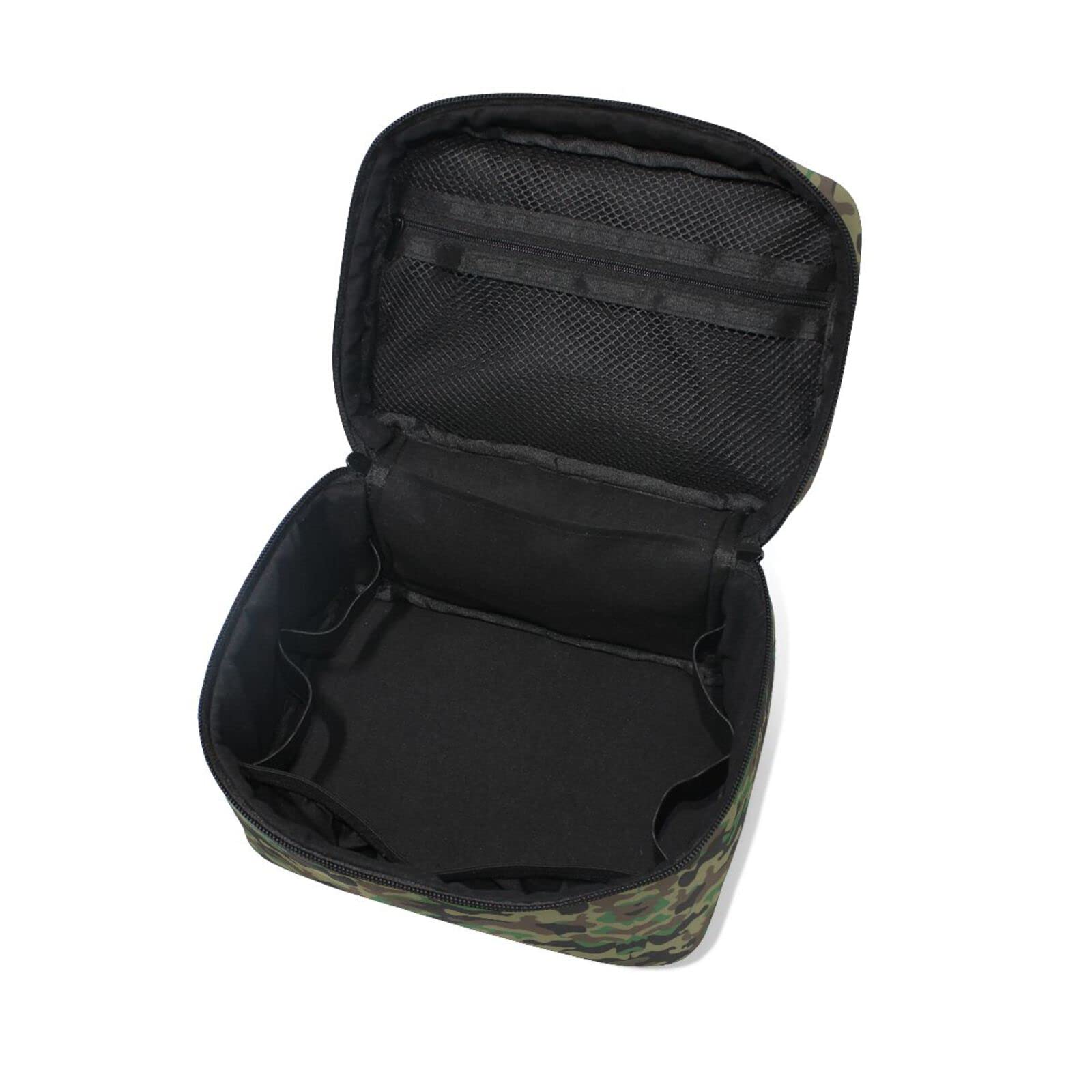 Military Camouflage Green Cosmetic Bag Organizer - Waterproof Zippered Makeup Pouch & Toiletry Case for Women | Travel, Gym, Camping Essentials