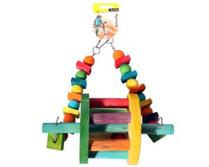 Avi One Large Wooden Swing with Wheel - Outdoor Play Set for Kids, Backyard, Garden, and Playground Fun