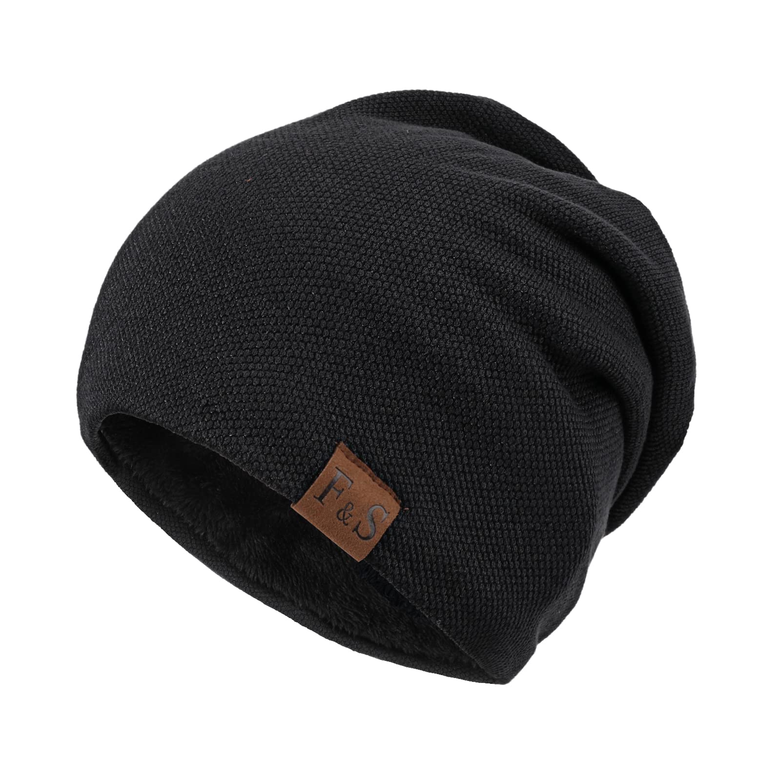 TAGVO Women's Winter Knitted Beanie Hat - Soft Fleece Lined Skull Cap with Faux Fur Pom Pom - Warm Thermal Hat for Cold Weather - Perfect for Skiing, Snowboarding & Outdoor Winter Activities
