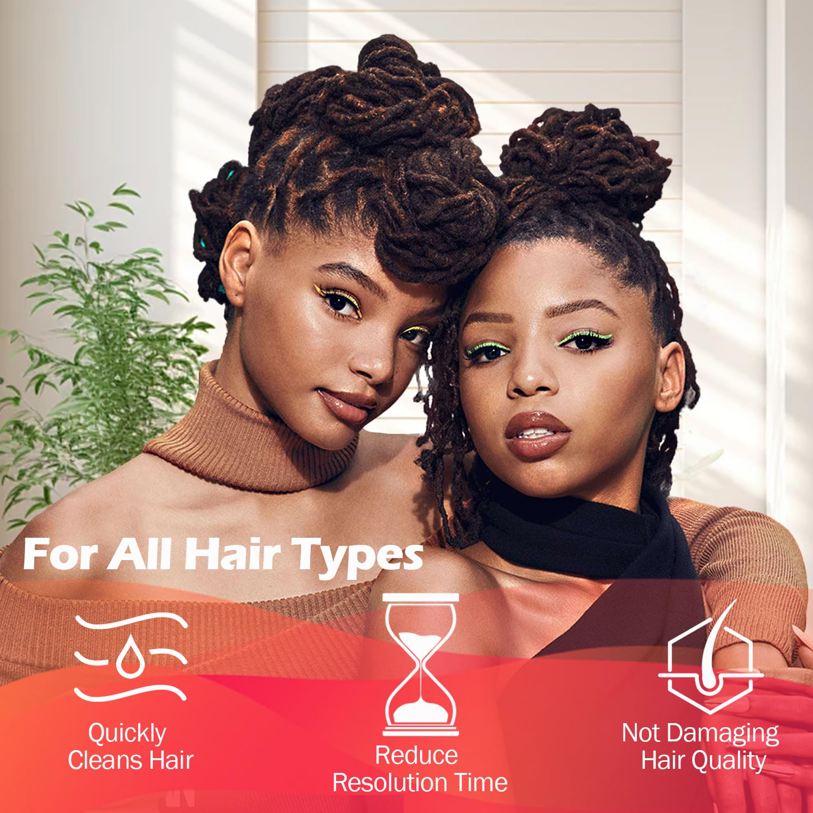 2 in 1 Deep Clean & Condition Apple Cider Vinegar Shampoo for Dreadlocks, Locs & Twists - Sulfate Free, Anti-Dandruff Shampoo for Curly & Kinky Hair (8.45 Fl Oz) - Refreshes & Nourishes Hair for Daily Use & Protective Styles