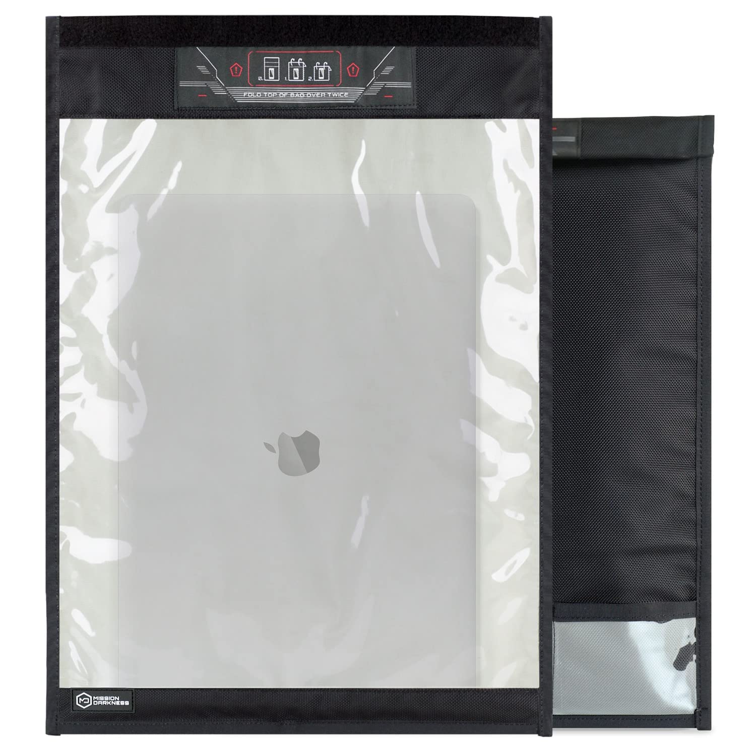 Mission Darkness Faraday Bag for Laptops - EMP Shielded Pouch for Law Enforcement, Military & Privacy Protection | Anti-Hacking, Anti-Tracking & Data Security | Perfect for Travel, Business Meetings & Secure Device Storage