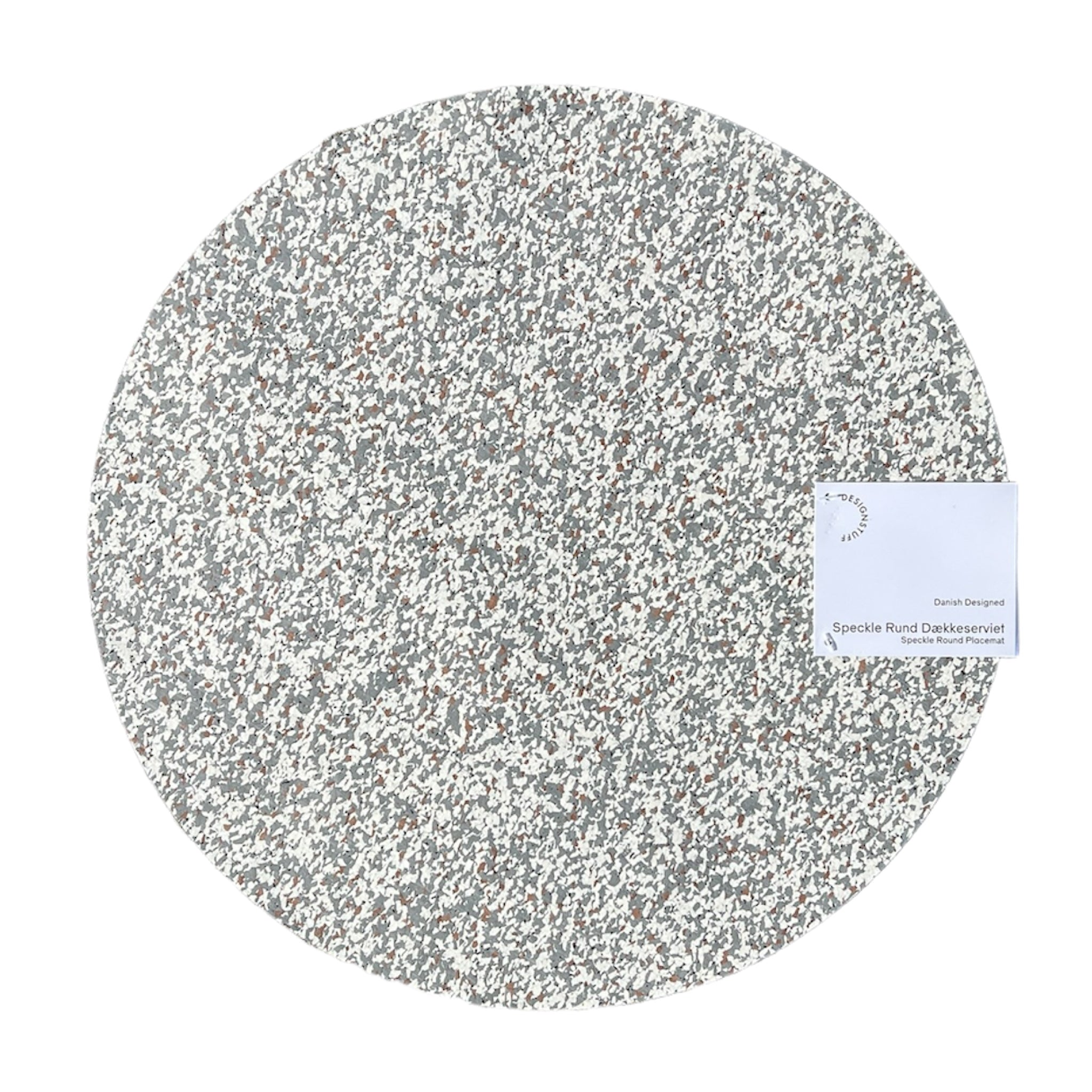 DESIGNSTUFF Speckle Round Placemat Set - 37cm/14.6