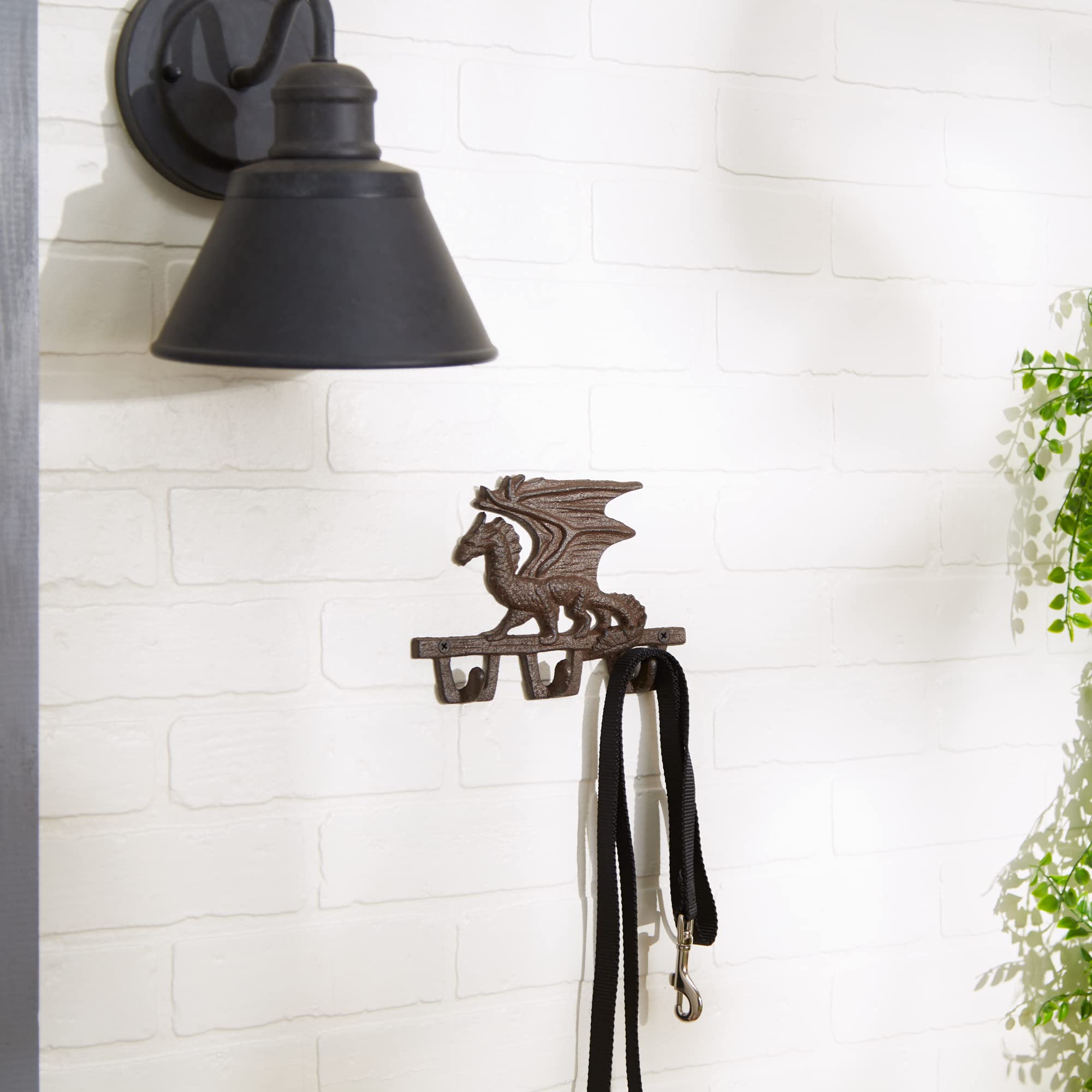 DII Decorative Cast Iron Wall Hook Collection - Dragon Design for Hanging Coats, Hats & Keys - Perfect for Entryway, Living Room & Bedroom Organization