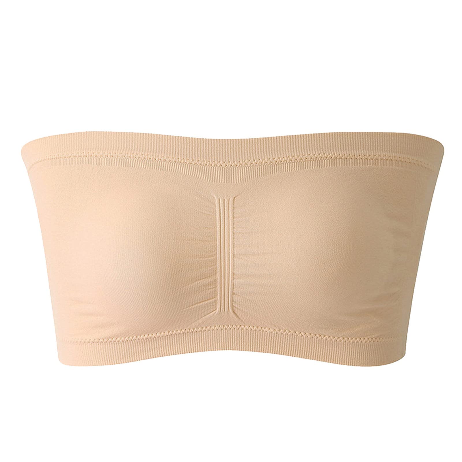 Strapless Push Up Bra for Women - Removable Padded Invisible Bandeau Bralette with Convertible & Non-Slip Straps | Perfect for Backless Dresses, Tanks & Special Occasions
