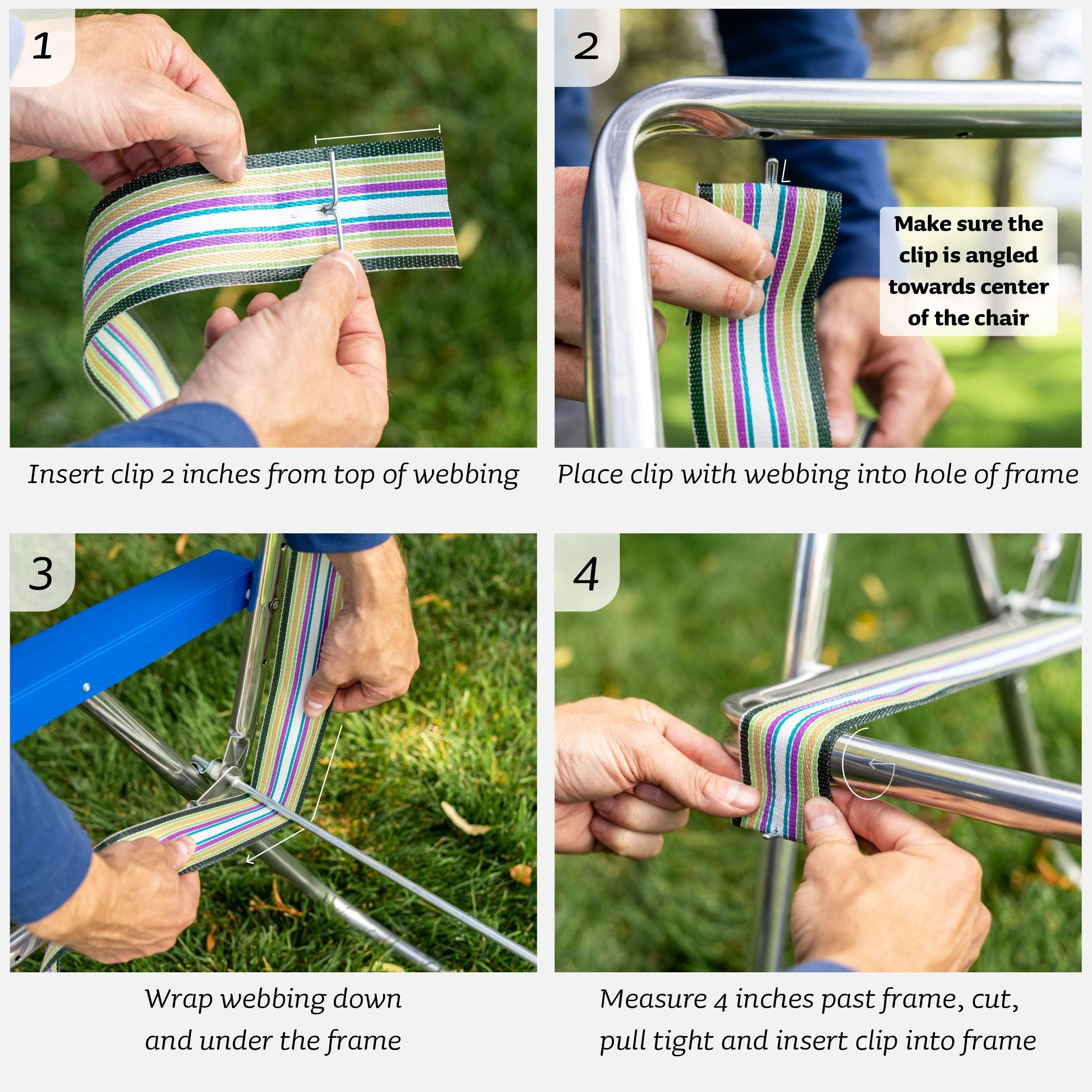 Premium Replacement Lawn Chair Webbing - 2 1/4