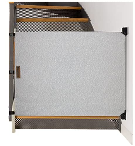 Stair Barrier Baby & Pet Safety Gate - Banister to Wall Mounted for Kids & Dogs - Adjustable Fabric Gate for Stairs with Banisters - Made in USA - Perfect for Staircases, Hallways & Doorways