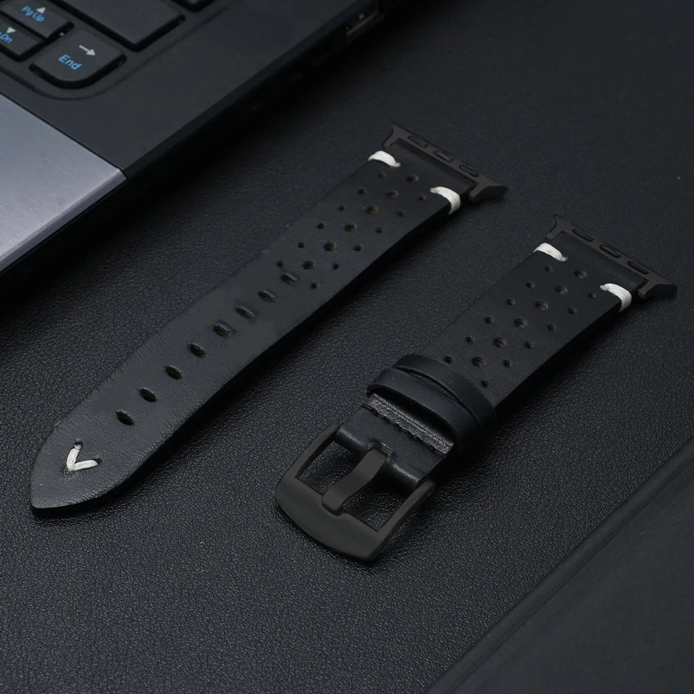 Enzo Classic Genuine Leather Watch Band - Stylish & Durable Replacement Strap for Men & Women - Perfect for Casual, Office & Formal Occasions