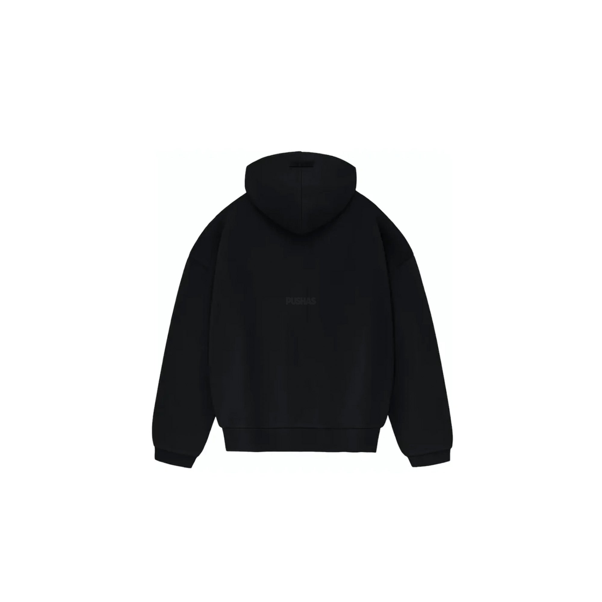ESSENTIALS Hoodie 'Jet Black' (2023) - Premium Cotton Streetwear Pullover for Men & Women - Perfect for Casual Wear, Gym, and Outdoor Activities