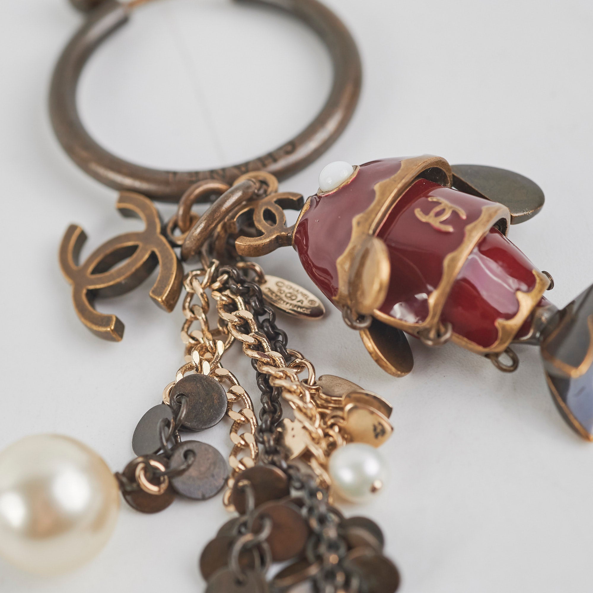 Chanel Red Fish Charm Keychain - Elegant Designer Keyring for Women & Men - Perfect for Handbags, Gifts & Everyday Use