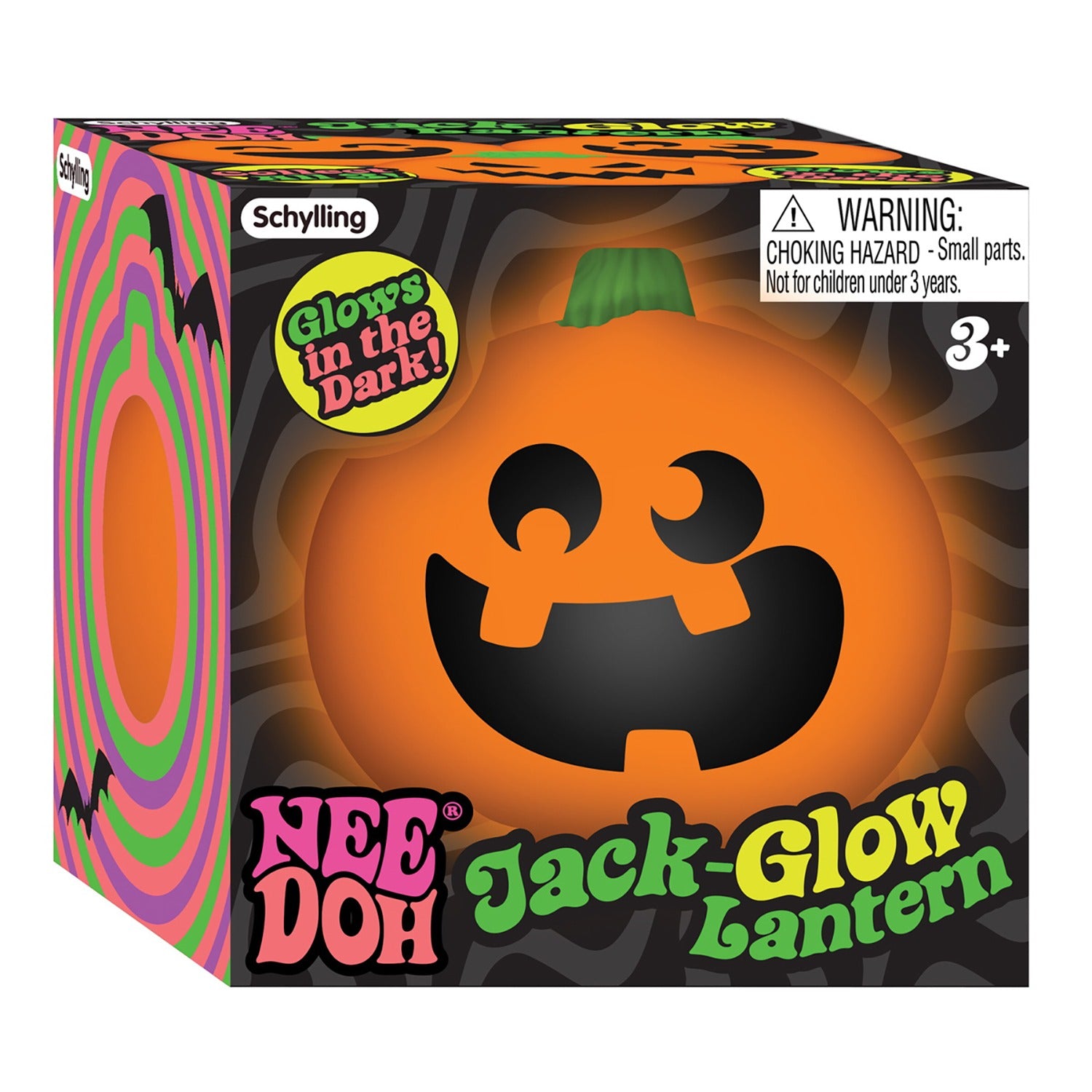 Glow in the Dark Jack-O'-Lantern Toy - Stress Relief Fidget Sensory Toy for Kids & Adults - Halloween Party Favors, Anxiety Relief, Classroom Rewards